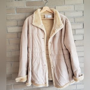 Soft coat with faux fur